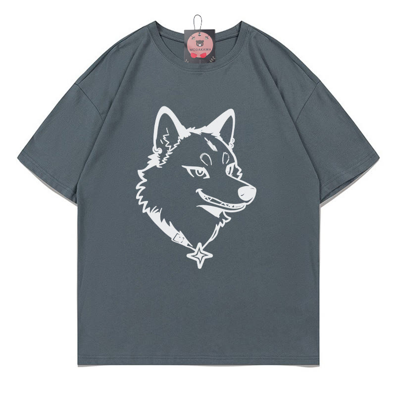 T-Shirt mit Welpenaufdruck - Grey - 5XL - image 2
