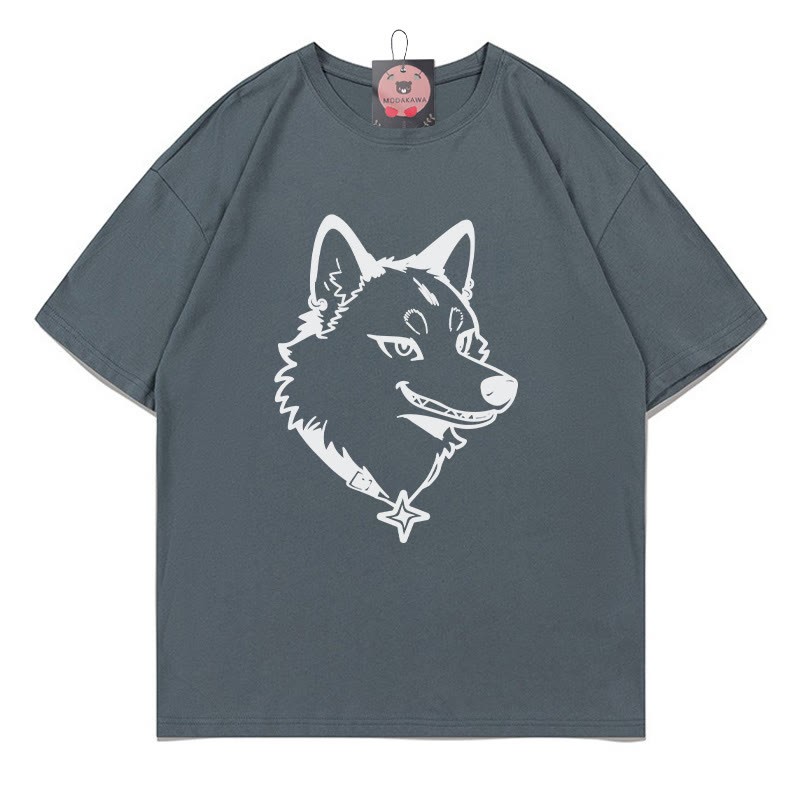 T-Shirt mit Welpenaufdruck - Grey - 5XL - image 2