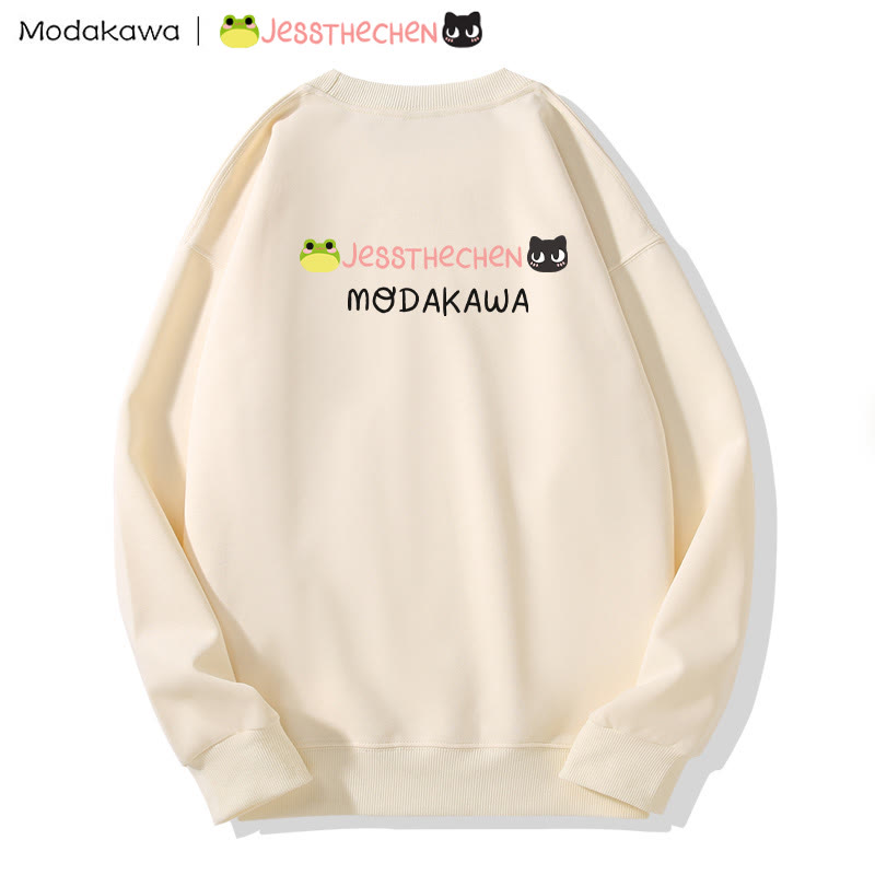 MODAKAWA X jessthechen Sweatshirt mit Pfirsichprint und Rundhalsausschnitt - image 2