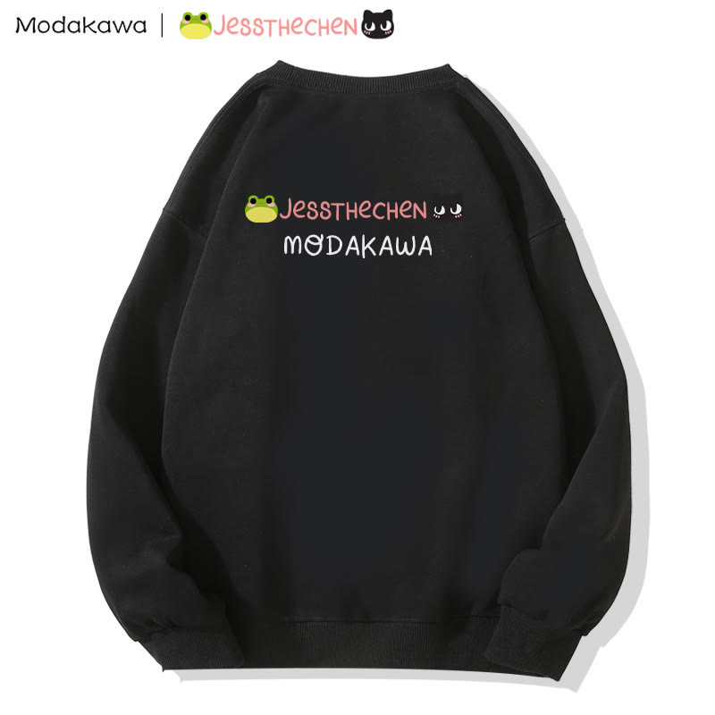 MODAKAWA X jessthechen Frog Kitty Print Rundhals-Sweatshirt - image 2