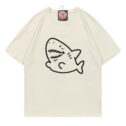 Modakawa T-Shirt mit Hai-Print - Beige - 5XL - image 2