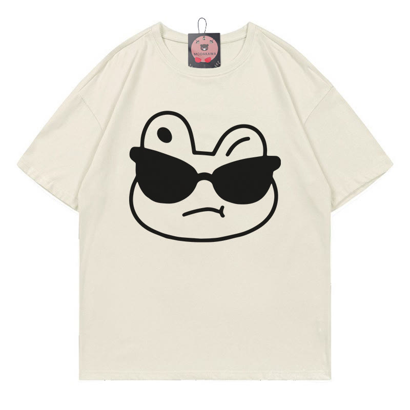 Modakawa T-Shirt mit Froschprint - Beige - 5XL - image 2