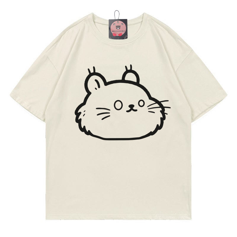 Modakawa T-Shirt mit Eichhörnchenmuster - Beige - 5XL - image 2