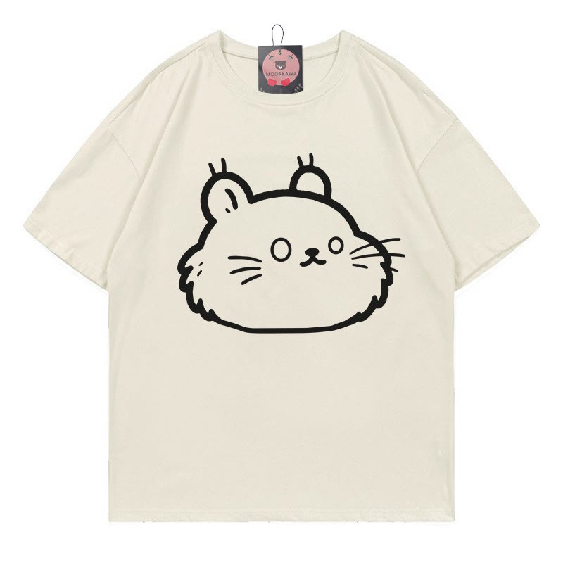 Modakawa T-Shirt mit Eichhörnchenmuster - Beige - 5XL - image 2