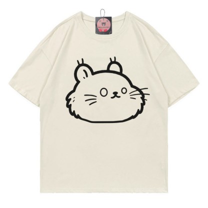 Modakawa T-Shirt mit Eichhörnchenmuster - Beige - 5XL - image 2