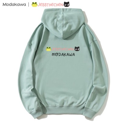 MODAKAWA X jessthechen Lockerer Hoodie mit Blumen- und Kätzchen-Print - image 2