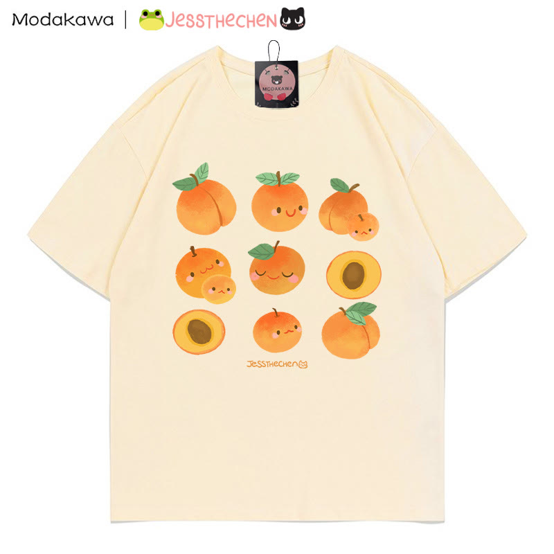 MODAKAWA X jessthechen Aprikosen-Print T-Shirt - Apricot - 5XL - image 1