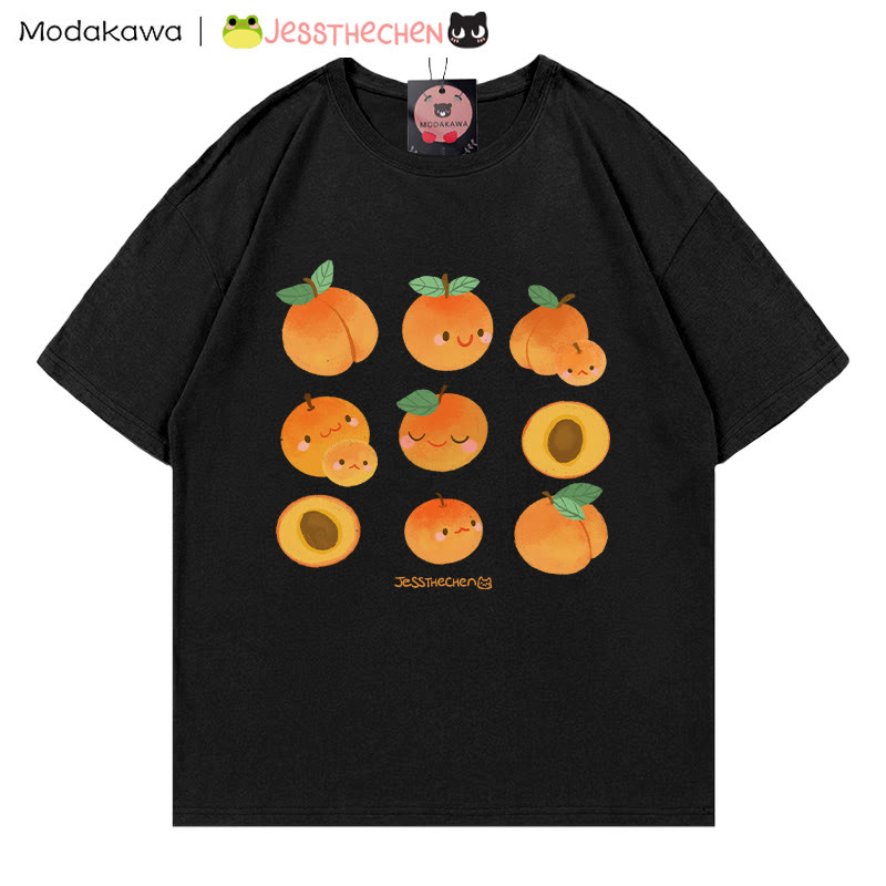 MODAKAWA X jessthechen Aprikosen-Print T-Shirt - Black - 5XL - image 3