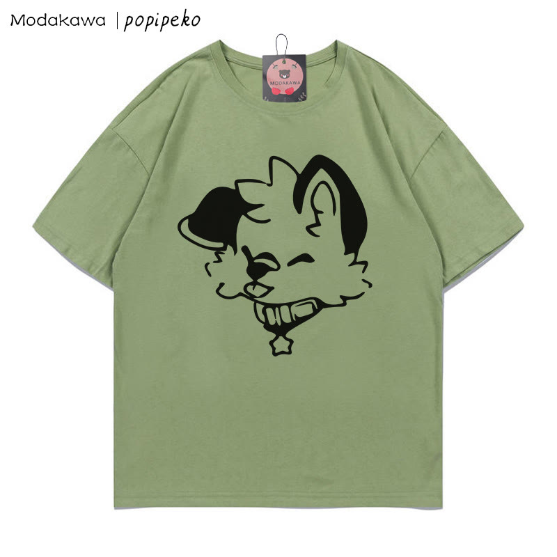MODAKAWA X popipeko Welpenprint T-Shirt - Green - 5XL - image 2