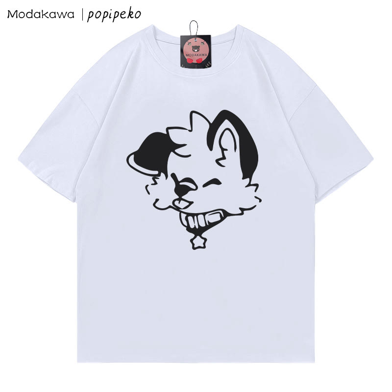 MODAKAWA X popipeko Welpenprint T-Shirt - White - 5XL - image 3