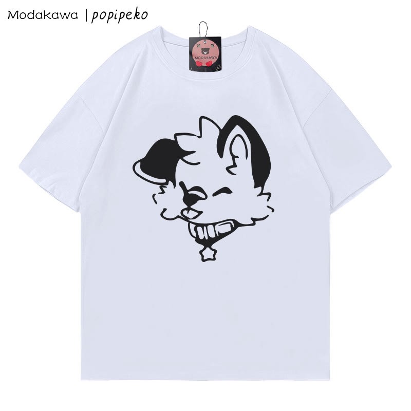 MODAKAWA X popipeko Welpenprint T-Shirt - White - 5XL - image 3
