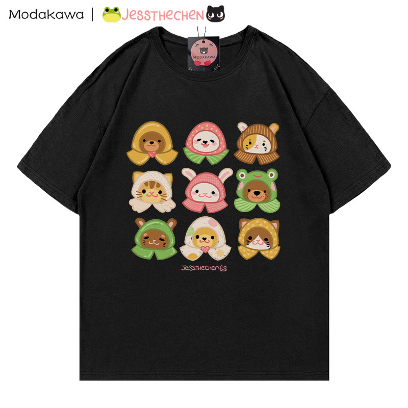 MODAKAWA X jessthechen T-Shirt mit Tiermotiven - Black - 5XL - image 3