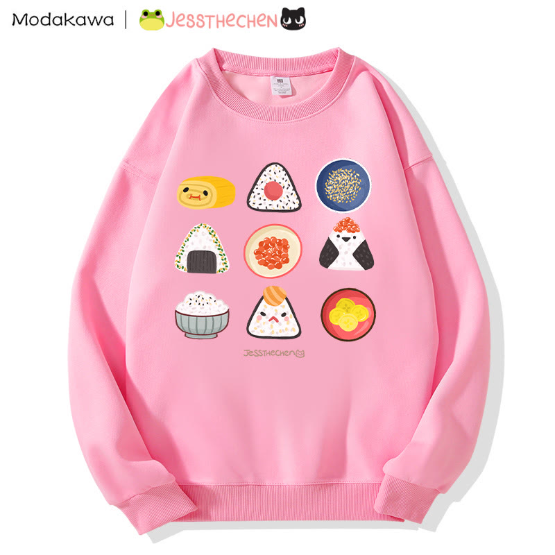 MODAKAWA X jessthechen Sweatshirt mit Reisball-Print und Rundhalsausschnitt - Pink - 3XL - image 2