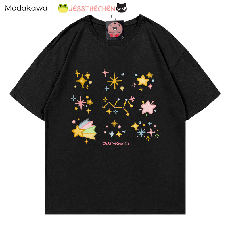 MODAKAWA X jessthechen Sternenprint-T-Shirt - Black - 5XL - image 1