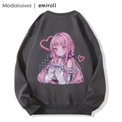 MODAKAWA X emiroll Nikki Print Rundhals-Sweatshirt - Grey - 5XL - image 3