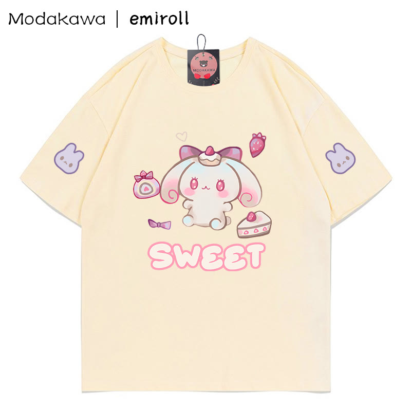 MODAKAWA X emiroll T-Shirt mit Hasenprint - Apricot - 5XL - image 2