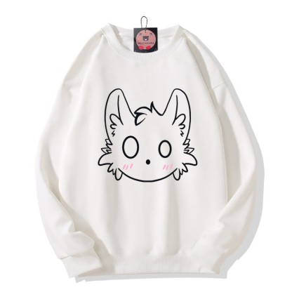 Sweatshirt mit Little Monster Print und Rundhalsausschnitt - White - 5XL - image 3