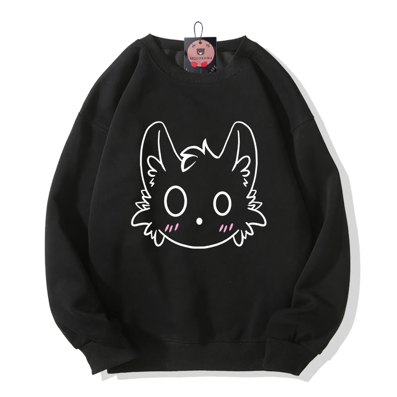 Sweatshirt mit Little Monster Print und Rundhalsausschnitt - Black - 5XL - image 1