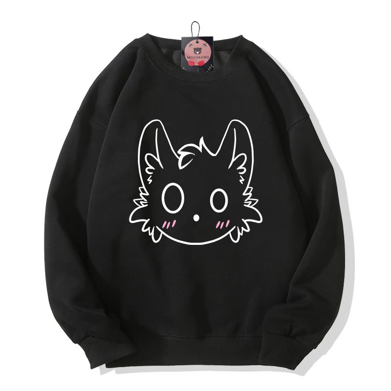 Sweatshirt mit Little Monster Print und Rundhalsausschnitt - Black - 5XL - image 1