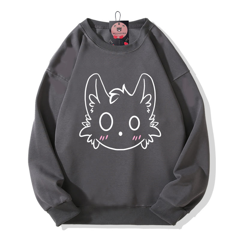 Sweatshirt mit Little Monster Print und Rundhalsausschnitt - Dark Grey - 5XL - image 2
