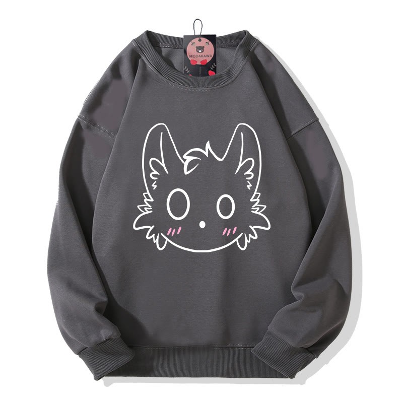 Sweatshirt mit Little Monster Print und Rundhalsausschnitt - Dark Grey - 5XL - image 2