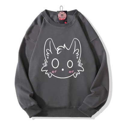 Sweatshirt mit Little Monster Print und Rundhalsausschnitt - Dark Grey - 5XL - image 2