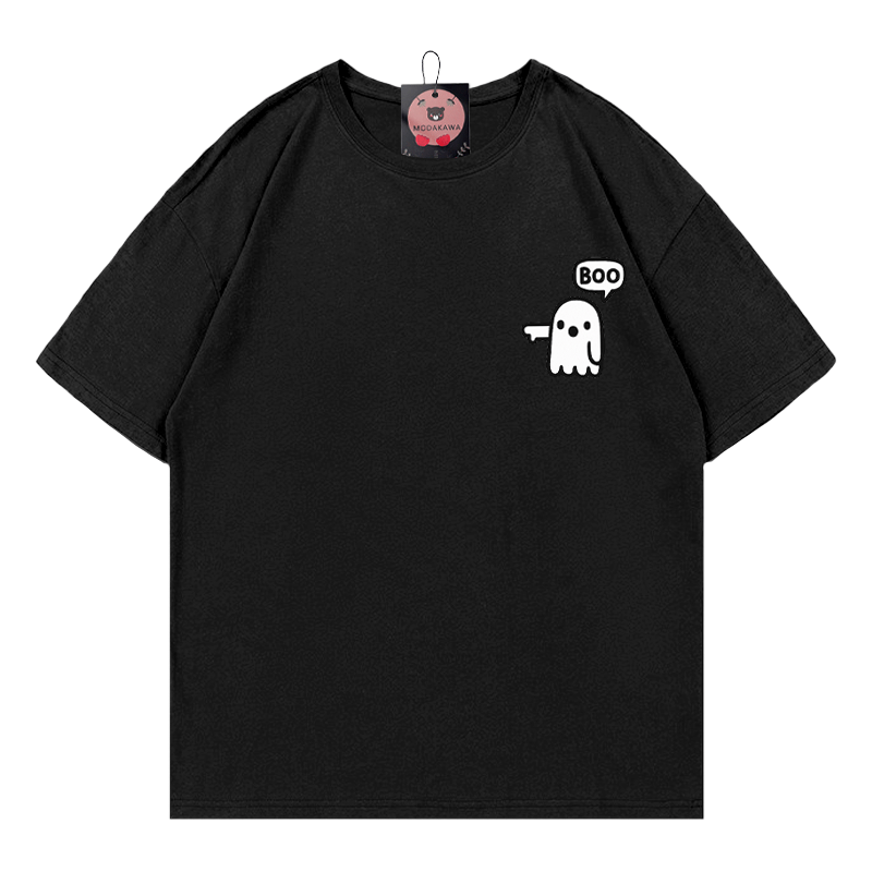 T-Shirt mit Geisterprint - Black - 5XL - image 1