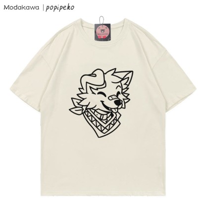 MODAKAWA X popipeko Welpenprint T-Shirt - Beige - 5XL - image 1