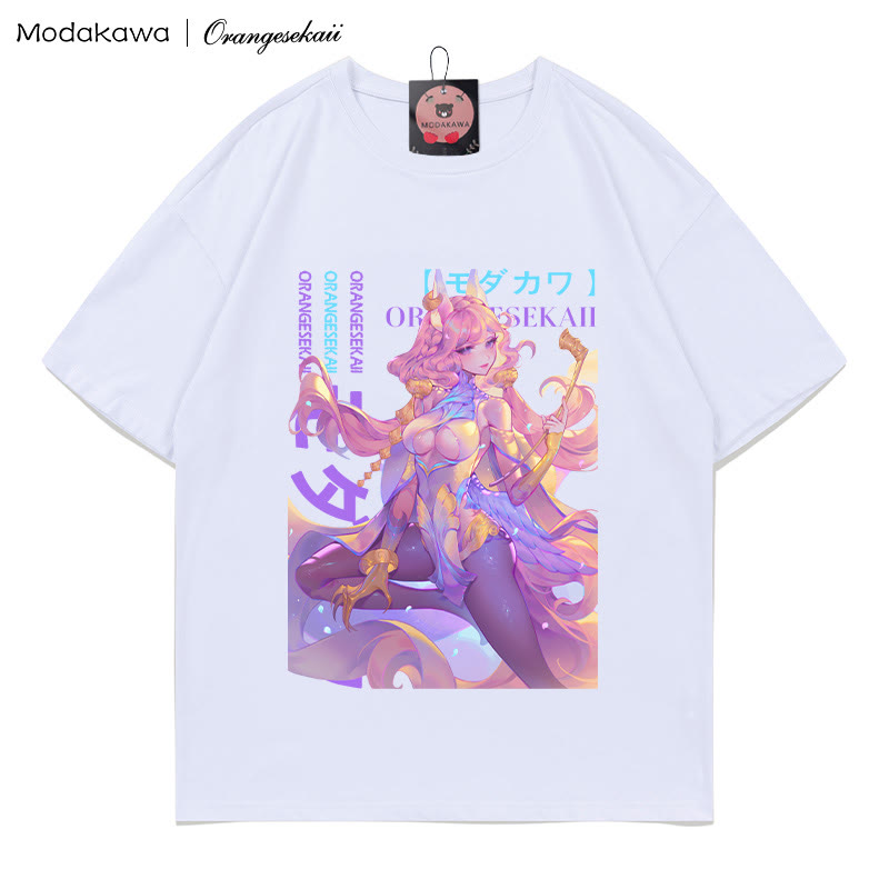 MODAKAWA X orangesekaii Vaine Print T-Shirt - White - 5XL - image 2