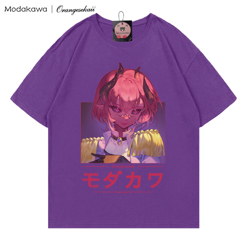 MODAKAWA X orangesekaii Zax Print T-Shirt - Purple - 5XL - image 2