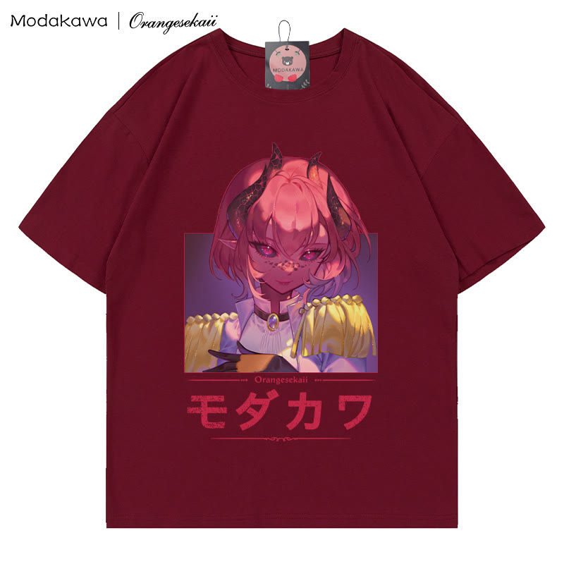 MODAKAWA X orangesekaii Zax Print T-Shirt - Red - 5XL - image 1