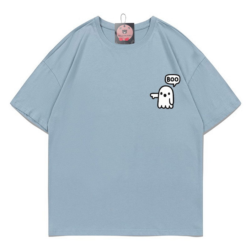 T-Shirt mit Geisterprint - Dusty Blue - 5XL - image 7