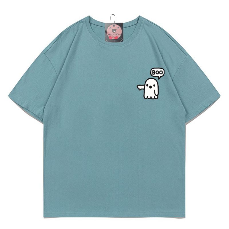 T-Shirt mit Geisterprint - Teal - 5XL - image 6