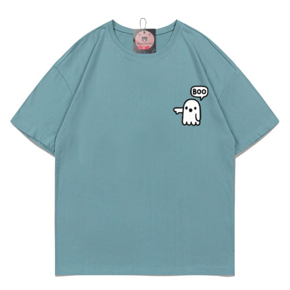 T-Shirt mit Geisterprint - Teal - 5XL - image 6