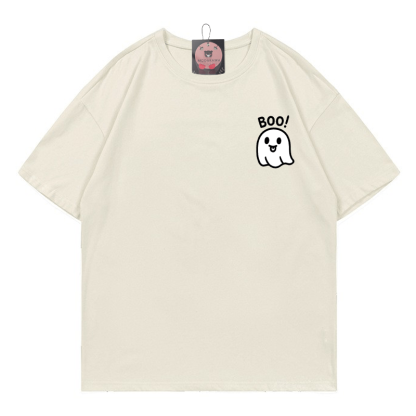 BOO Geister-Print-T-Shirt - Beige - 5XL - image 1
