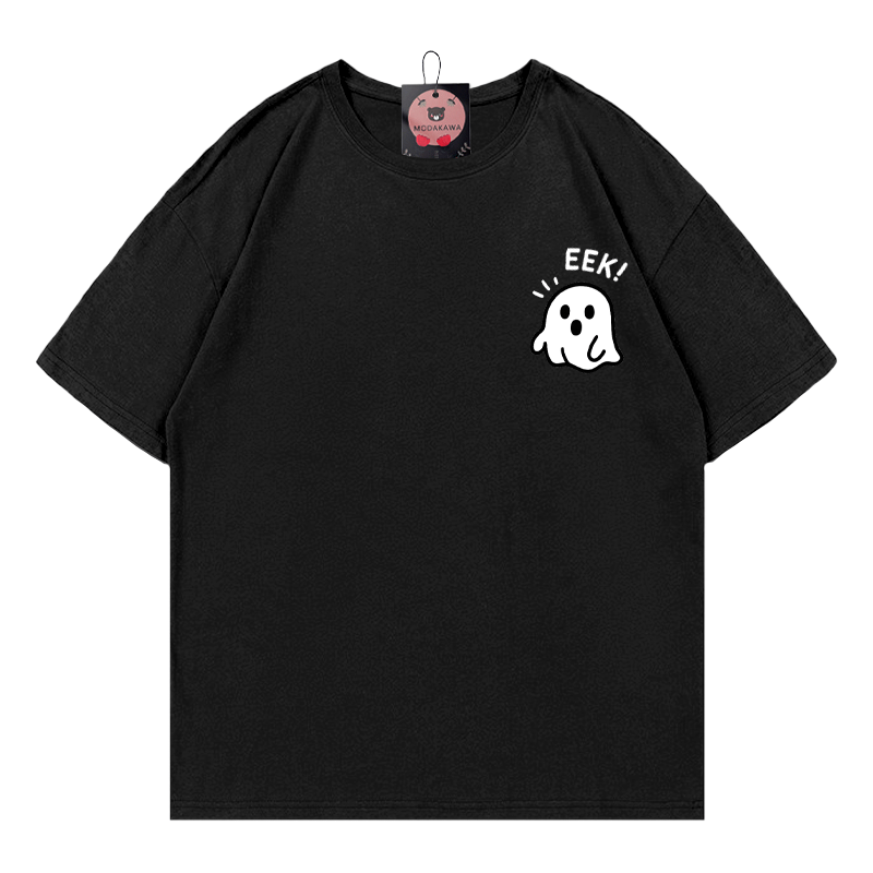 EEK Ghost Print T-Shirt - Black - 5XL - image 1