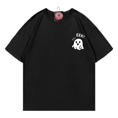 EEK Ghost Print T-Shirt - Black - 5XL - image 1