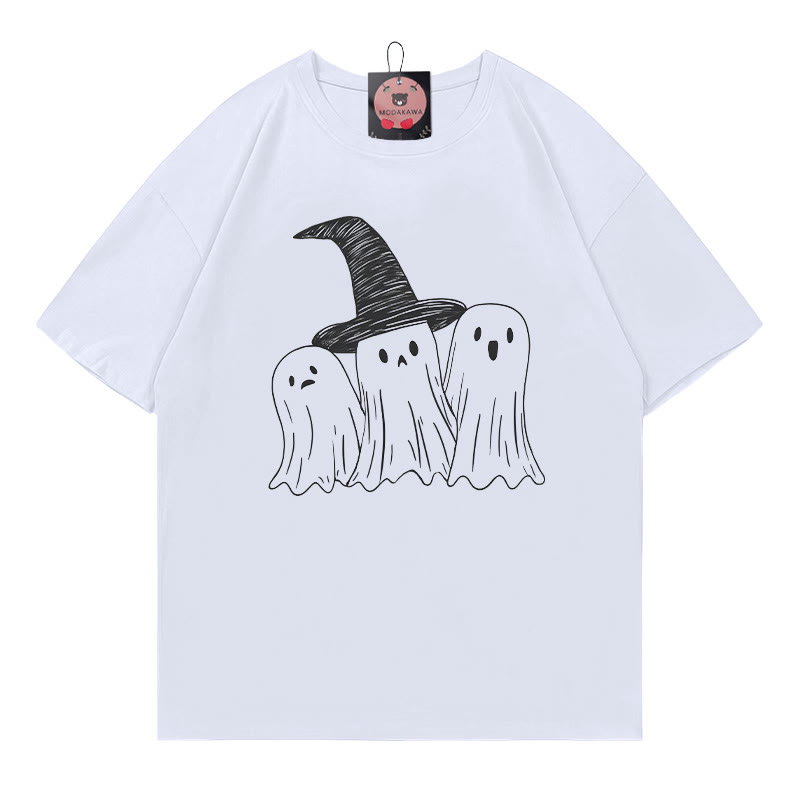 T-Shirt mit Geisterprint - White - 5XL - image 2
