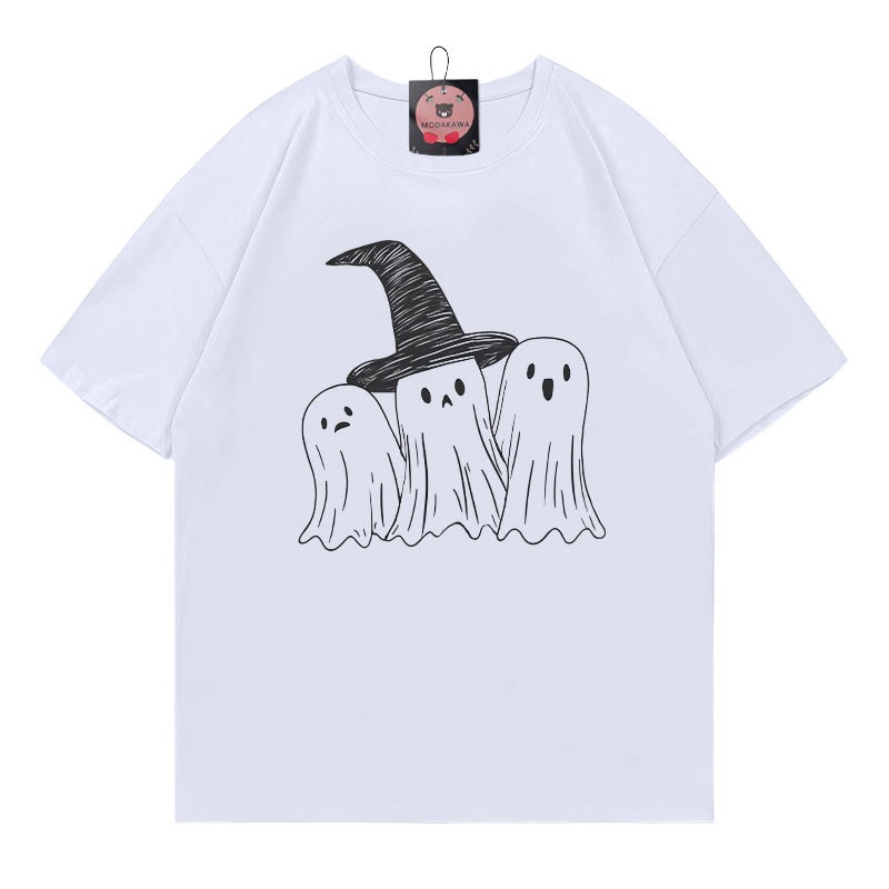 T-Shirt mit Geisterprint - White - 5XL - image 2