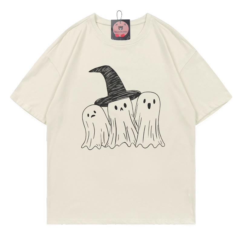 T-Shirt mit Geisterprint - Beige - 5XL - image 1