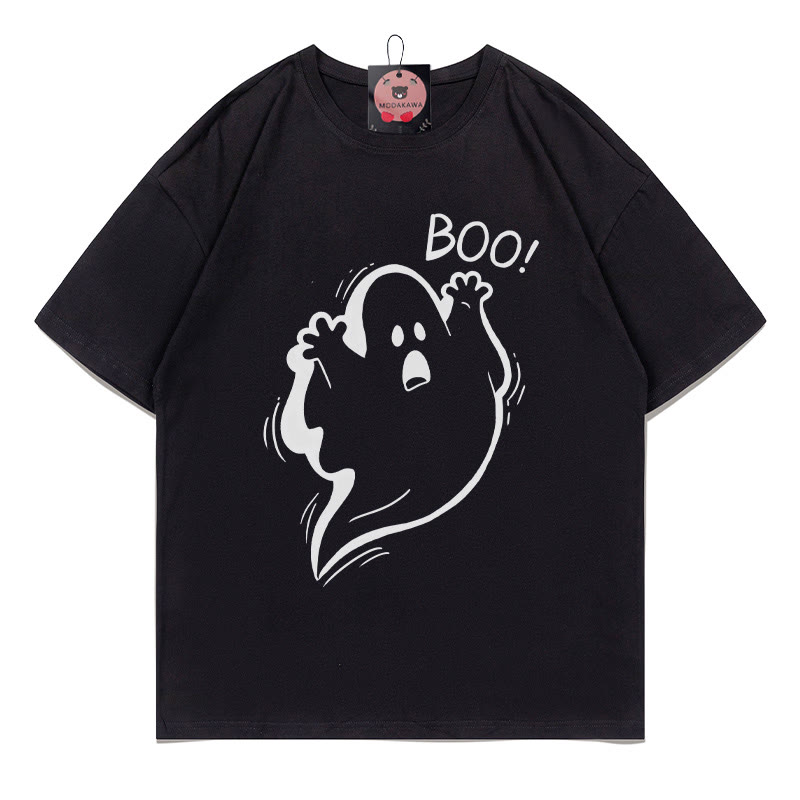 BOO Geister-Print-T-Shirt - Black - 5XL - image 1