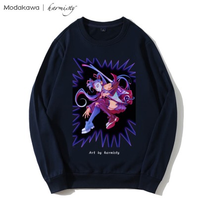 MODAKAWA X karmisty Sweatshirt mit Rundkragen und „Masked Girl“-Print - Black - 5XL - image 1