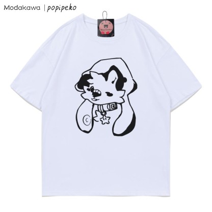 MODAKAWA X popipeko Welpenprint T-Shirt - White - 5XL - image 2