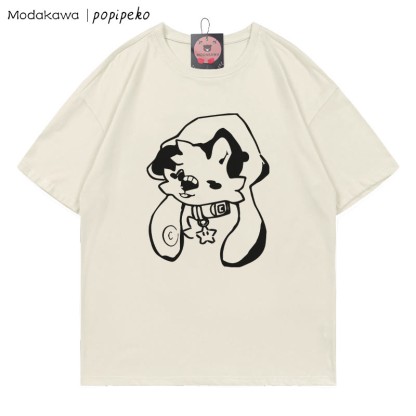 MODAKAWA X popipeko Welpenprint T-Shirt - Beige - 5XL - image 1