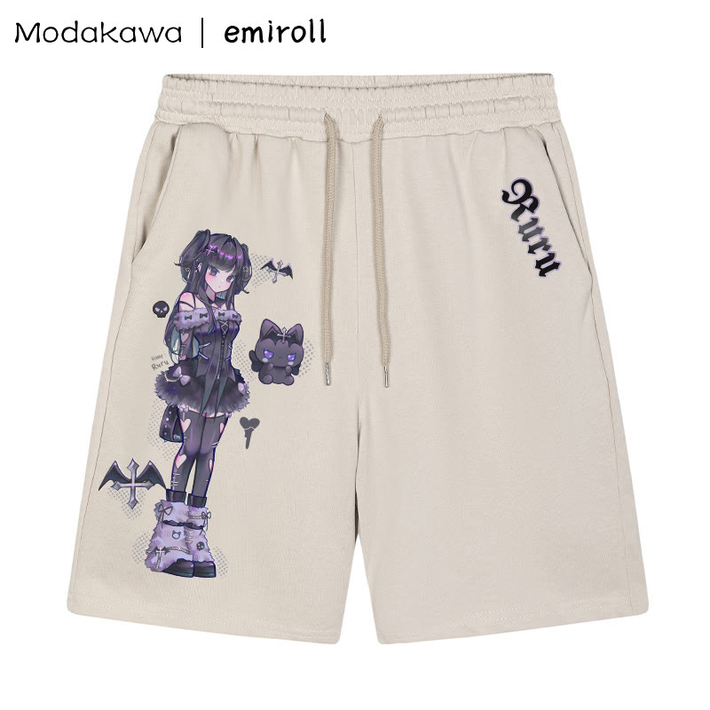 MODAKAWA X emiroll – Shorts mit Ruru-Print - Apricot - 5XL - image 2