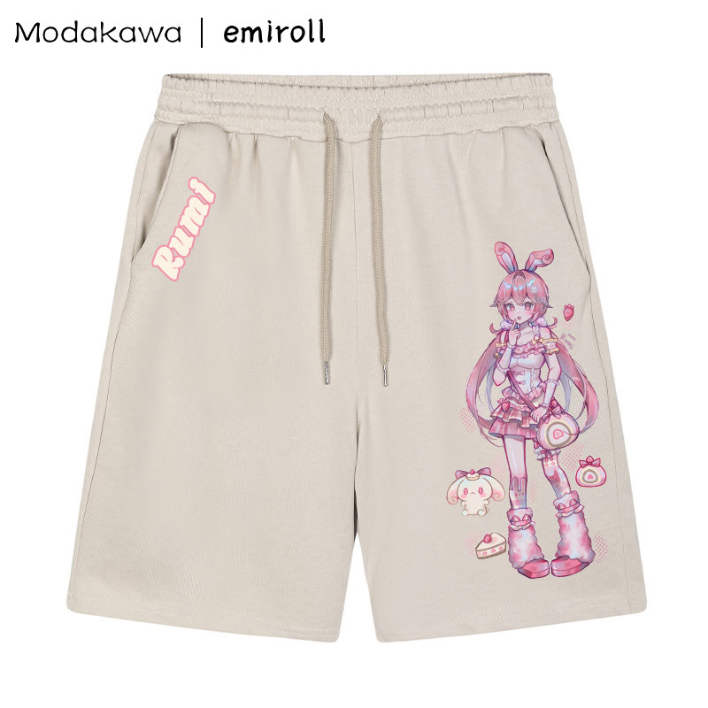MODAKAWA X emiroll – Shorts mit Rumi-Print - Apricot - 5XL - image 1