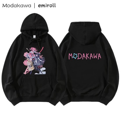 MODAKAWA X emiroll – Lockerer Hoodie mit Madoka-Homura-Print - Black B - 5XL - image 7