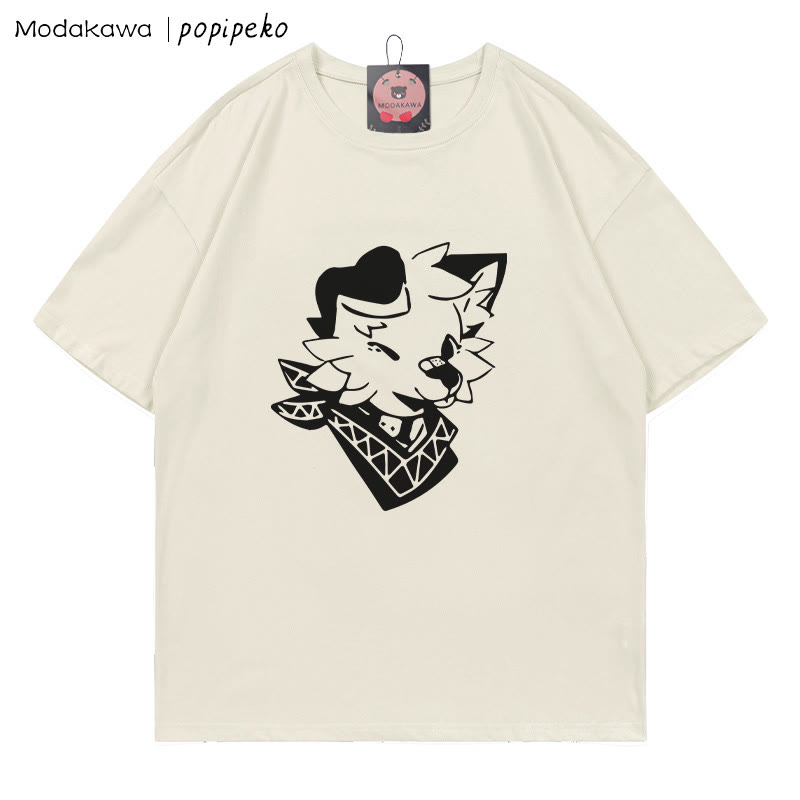 MODAKAWA X popipeko Welpenprint T-Shirt - Beige - 5XL - image 2