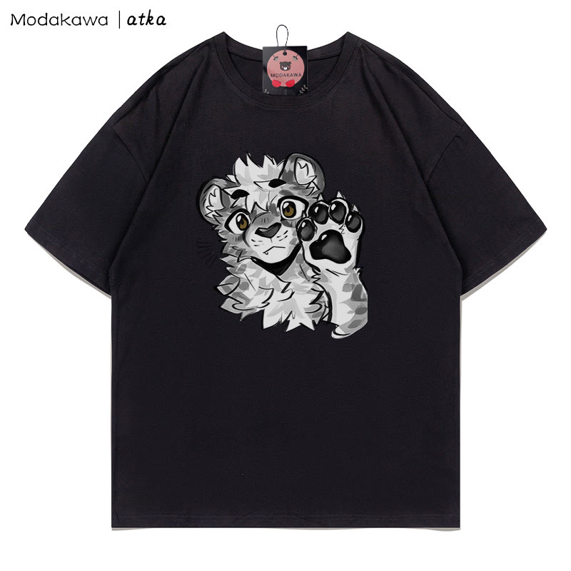 MODAKAWA X atka Tiger Paw Wave Grafik-T-Shirt - Black - 5XL - image 4