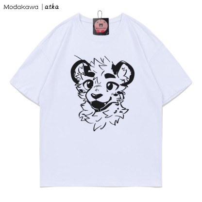 MODAKAWA X atka Cheeky Tiger Face Grafik-T-Shirt - White - 5XL - image 2